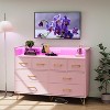 8 Drawers Dresser with LED Light and Charging Station for Bedroom - 2 of 4
