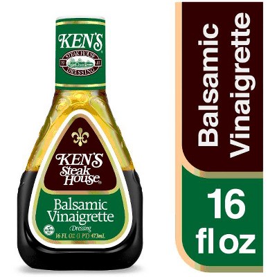 Ken's Steak House Balsamic Vinaigrette Dressing 16 oz (Pack of 4)