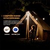 WHITE DUCK Regatta Canvas Bell Tent Collection with Stove Jack & Mesh Windows – 4-Season Glamping Tent, Water Repellent - 4 of 4