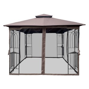Maliang 10x10 Ft Outdoor Patio Gazebo Canopy Tent With Ventilated Double Roof And Detachable Mosquito net, for Lawn, Garden, Backyard - 1 of 4