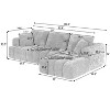 GDFStudio Salta Modern Chenille Fabric Sectional Sofa with Tufted Design - 3 of 4