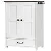 Gulches Dog Feeding Station with Hidden Bowls & Storage Cabinet for Medium Dogs - White - 2 of 4