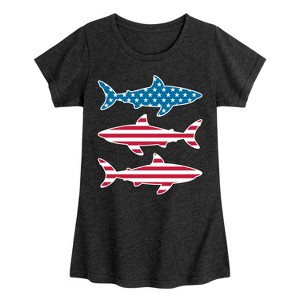 Girls' - Instant Message - 4th of July Fitted Short Sleeve Graphic T-Shirt - 1 of 4