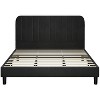 Yaheetech Upholstered Platform Bed Frame with Square Tufted Fabric Headboard - 2 of 4