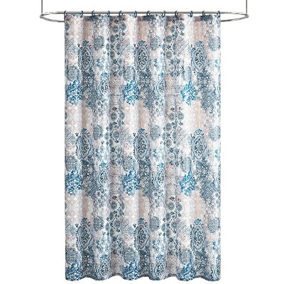 LunaLulinlk Bode 15-Piece Damask Polyester Shower Curtain Set
