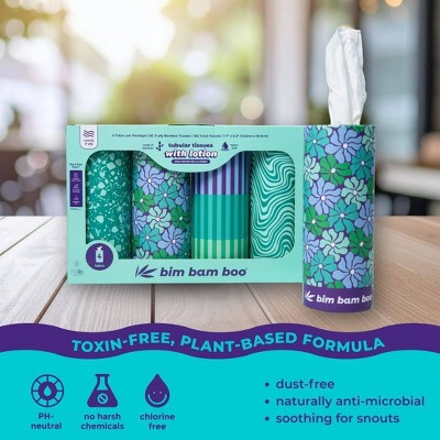 Bim Bam Boo Bamboo Tubular Lotion Facial Tissue - 4pk/40ct
