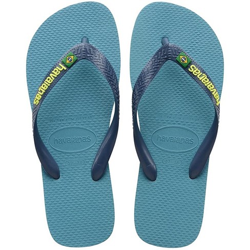 Havaianas Kid s Brazil Logo Flip Flop Sandals Nautical Blue 10