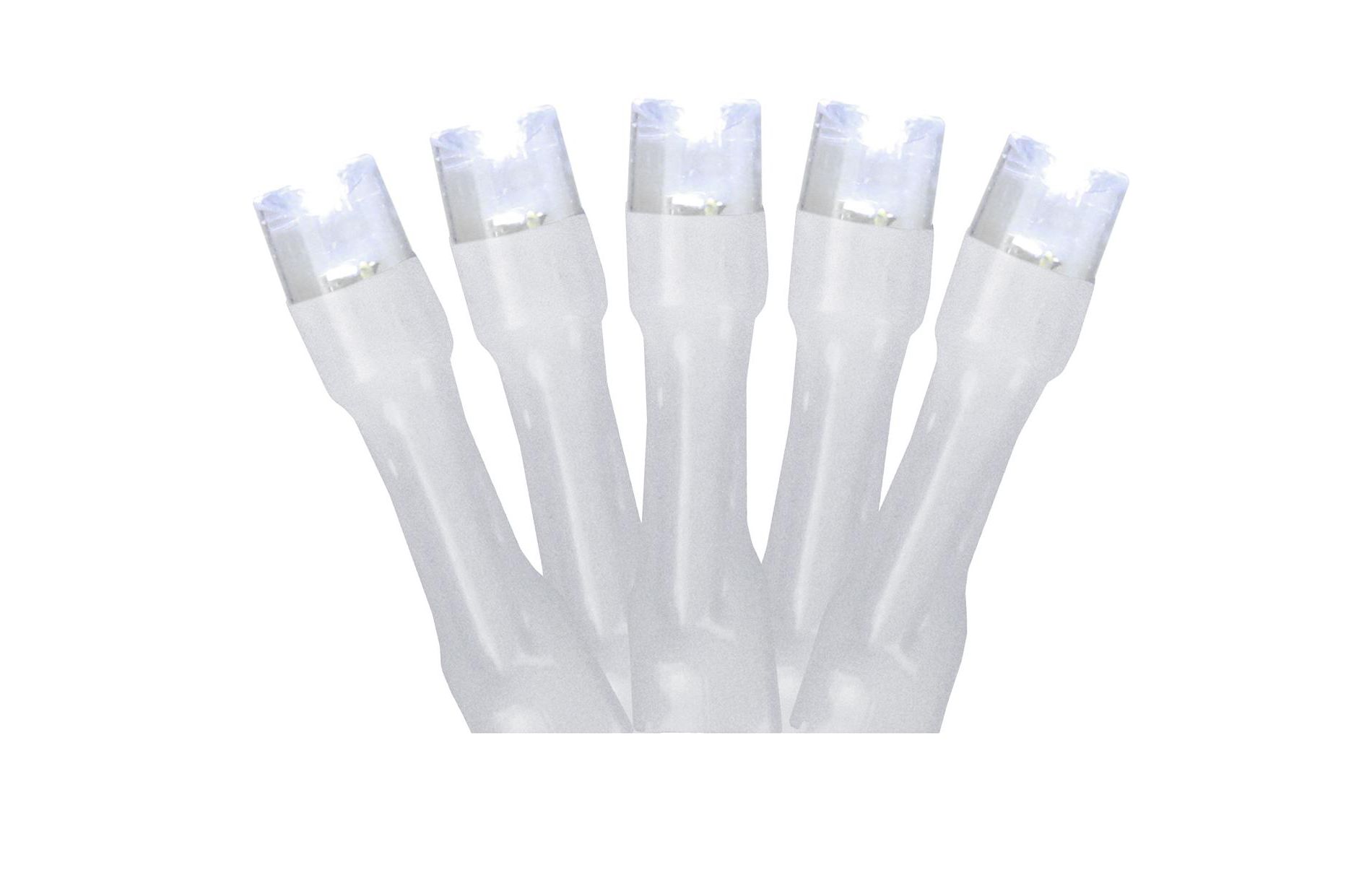 Northlight Battery Operated LED Christmas Lights - Pure White - 9.5' White Wire - 20ct