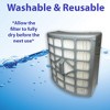 Nispira NV341 HEPA Filter for Shark Rotator Slim-Light Lift-Away Vacuum NV341Q NV340 NV340UK NV340UKP NV340UKR 1229FC340 XHF340 3 Pack - 4 of 4