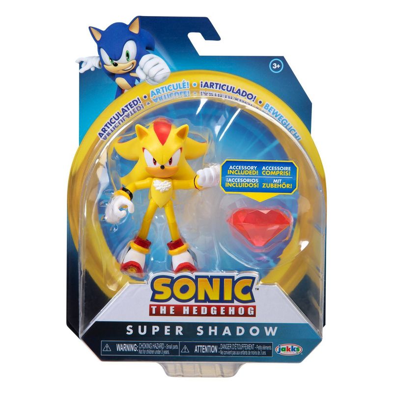Sonic the Hedgehog 4&#34; Figure Modern Super Shadow with Chaos Emerald Wave 4, 2 of 9