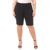 Rekucci Curvy Woman Ease into Comfort Pull-On Modern City Shorts with Tummy Control and Real Pockets - 4 of 4
