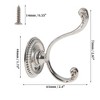 Unique Bargains Vintage Clothes Hooks Silver Tone 4 Pcs - 2 of 4