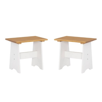 Set of 2 Merrill Small Backless Benches - Linon