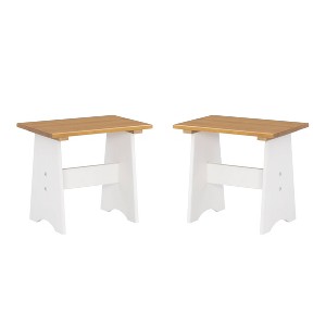 Set of 2 Merrill Small Backless Benches - Linon - 1 of 4