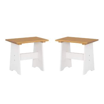 Set of 2 Merrill Small Backless Benches - Linon