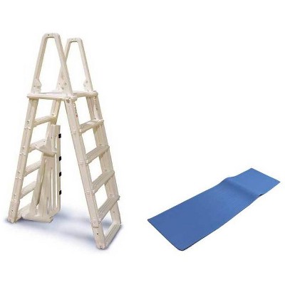 Confer 7100B Evolution A Frame Above Ground Swimming Pool Ladder 48 to 54" + Pad
