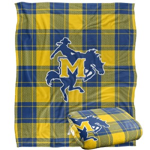 Mcneese State University Campus Plaid Spirit Silky Touch Super Soft Throw Blanket 50x60 - 1 of 4