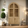 INFURNIC Decorative Storage Cabinets, Tall Arched Cabinet with Adjustable Shelves, Modern Bookcase for Living Room Dining Room - 3 of 4