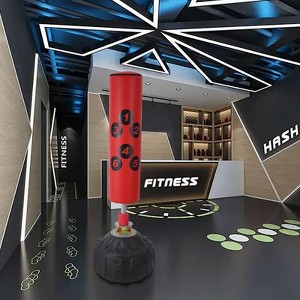 Punching Bag with Stand, 70inch Freestanding Heavy Boxing Bag 203lbs Bearing - Stable Base for Adult Youth Men Kickboxing Home Gym - 1 of 4