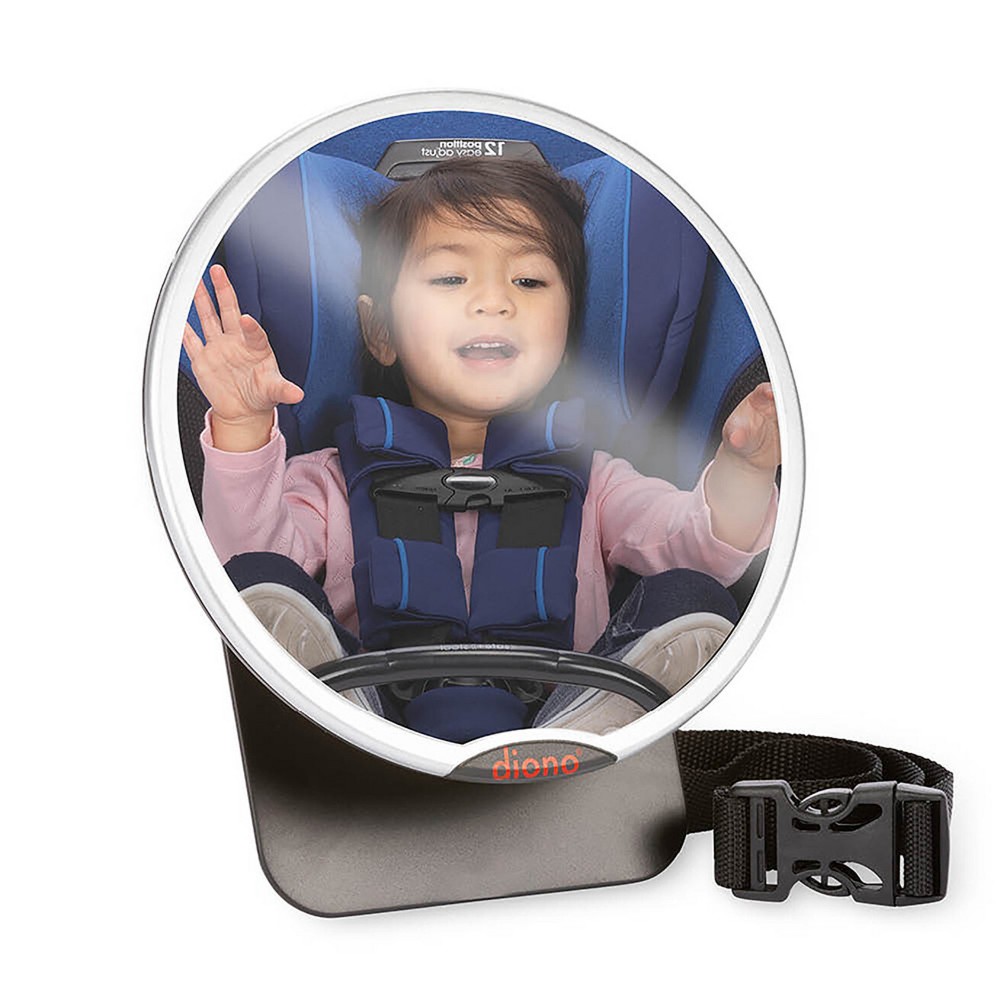 Diono Easy View Baby Car Mirror Adjustable Safety Car Seat Mirror for Rear Facing Infant Crash Tested - Silver -  51120965