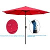 NicBex 10ft Patio Umbrella with Push Button Tilt & Crank,8-Rib Market Umbrella,Outdoor Umbrella for Garden,Pool,Patio,Red - 3 of 4
