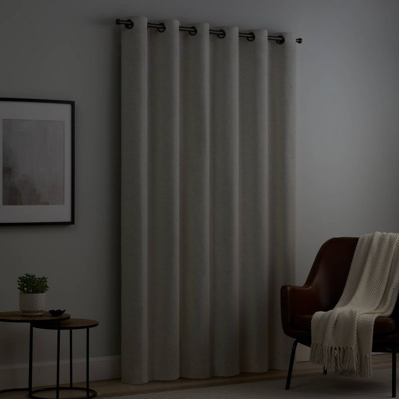2pk Eclipse Duvall Linen Curtain Panels Beige, 4 of 8