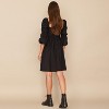 EXLURA Womens Square Neck Dress Long Puff Sleeve A-Line Casual Short Mini Dresses - 4 of 4