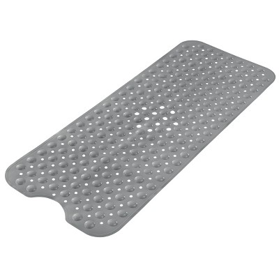 Non Slip Bathtub And Shower Mats 40x16 Extra Long Bath Tub Mat With Suction Cups & Drain Holes - Lux Decor Collection