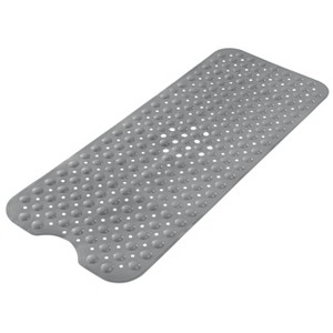 Non Slip Bathtub And Shower Mats 40x16 Extra Long Bath Tub Mat With Suction Cups & Drain Holes - Lux Decor Collection - 1 of 4