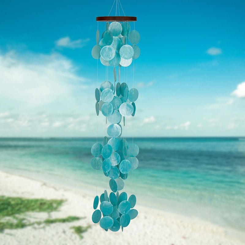 Woodstock Wind Chimes Asli Arts® Collection, Capiz Waterfall, 40'' Wind Chime, 6 of 8