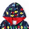 PATPAT Christmas Family Matching Long-sleeve Allover  Colorful Flower StringPrint One Piece Pajamas For Family Couples - 3 of 4