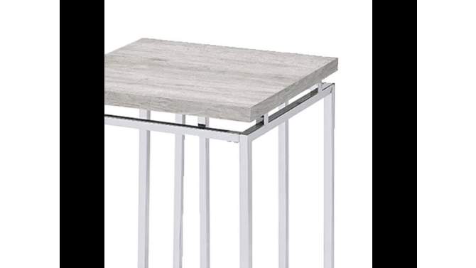 19&#34; Chafik Table Bases Natural Oak/Chrome - Acme Furniture, 2 of 9, play video