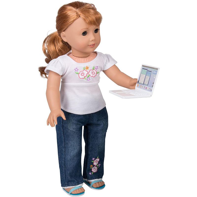 Dress Along Dolly Metal Laptop Computer with Carrying Bag for American Girl Doll, 4 of 7
