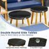 Tangkula 7PCS Conversation Set Rattan Woven Chair Set w/ 2 Coffee Tables & 2 Ottomans - 3 of 4