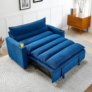 RISOKEYS Convertible Sofa Bed - 3-in-1 Multi-Functional Velvet Couch Pull-Out Bed, Sofa with Adjustable Backrest, Perfet for Living Room - 1 of 4