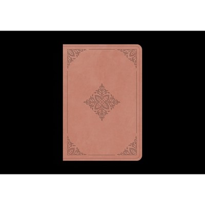 ESV Value Large Print Compact Bible (Trutone, Blush Rose, Fleur-De-Lis Design) - (Leather Bound)