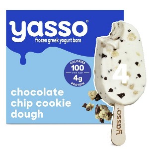 Yasso Frozen Greek Yogurt - Chocolate Chip Cookie Dough Bars - 4ct - 1 of 4