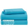 Clara Clark Bed Sheets, Premier 1800 Series 4 Piece Bed Sheet Set, Deep Pocket Luxury Soft Bedding Sheets & Pillowcases - 2 of 4