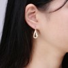 Teardrop Hook Drop Earrings for Women Clear Cubic Zirconia Ginger Lyne Collection  (Gold) - image 3 of 4