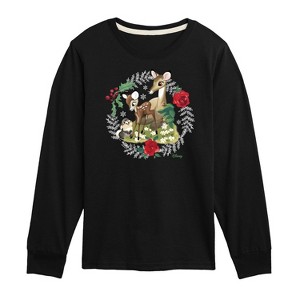 Boys' - Disney - Christmas - Family In The Forest Long Sleeve Graphic T-Shirt - 1 of 4