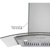 30" Curved Glass Range Hood Kitchen Vent Hood Ducted/Ductless 400 CFM 3 Speeds Mechanical Control - 3 of 4