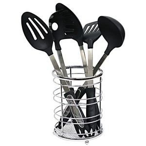 Home Basics Chrome Plated Steel Cutlery Holder - 1 of 4