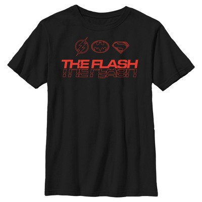 Boy's The Flash Heroes Classic Emblems T-shirt - Black - X Small : Target
