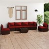 vidaXL Garden Lounge Set Brown, Cinnamon Red - 2 of 4
