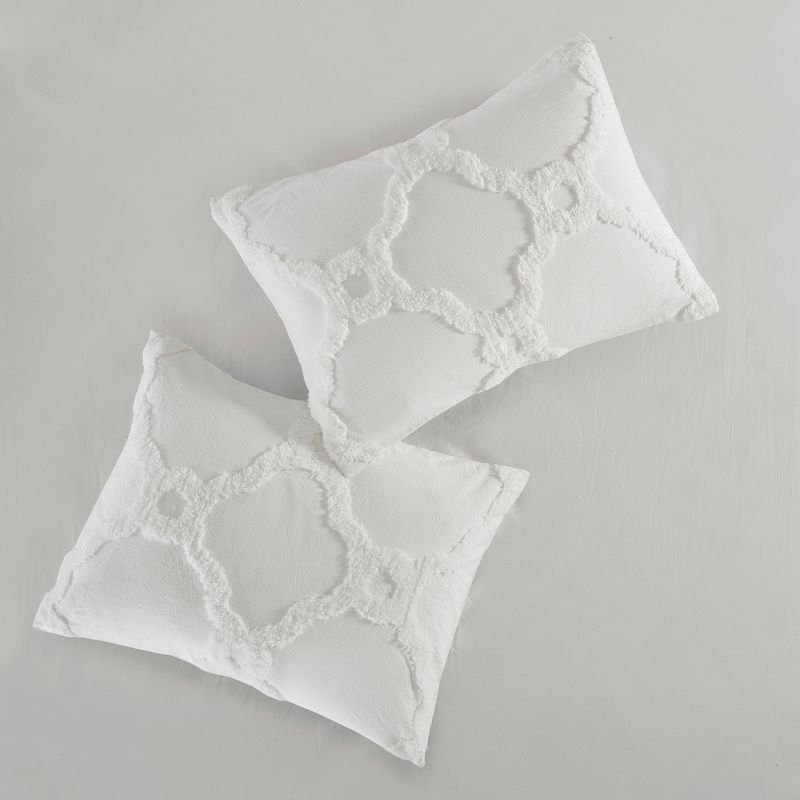  Leena Cotton Chenille Geometric Comforter Set, 6 of 11