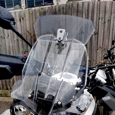 Universal Motorcycle Windshield,Extension Heightened Airflow Adjustable Windscreen Wind Deflector With Bracket