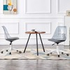 21.3"Modern Home Office Desk Chairs, Adjustable 360 Swivel Chair Engineering Plastic Armless Swivel Computer Chair,Brown - 2 of 4