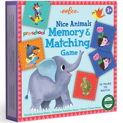 eeBoo: Nice Animals Preschool Memory and Matching Board Game
