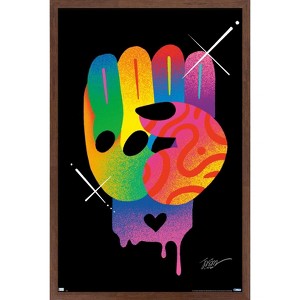Trends International Jason Naylor - Fist of Color Framed Wall Poster Prints - 1 of 4