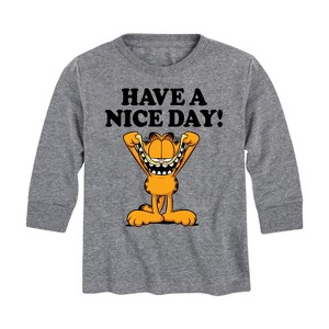 Boys' - Garfield - Have A Nice Day Long Sleeve Graphic T-Shirt - 1 of 4